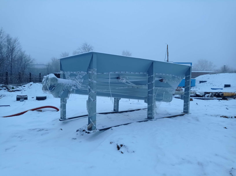 Упаковка полупогружных мешалок перед отправкой заказчику